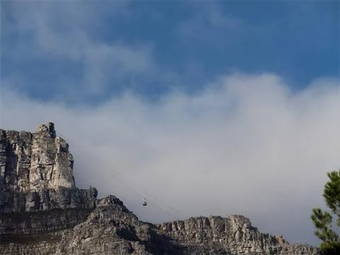 Table mountain cable way in cape town, south africa Stock Photos