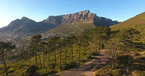 Table Mountain, Cape town, South Africa Stock Footage