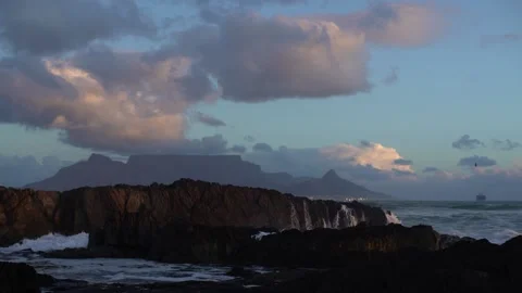 Table Mountain Chill Rocks Late Stock Footage 159959882
