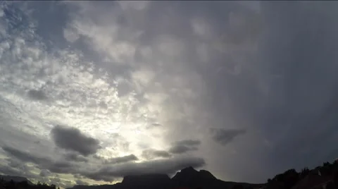 Table Mountain Fast Moving Clouds Timelapse Video stock 65177823