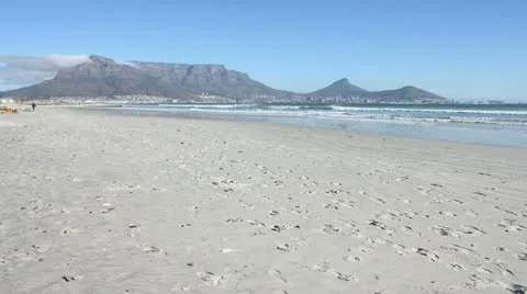 Table Mountain from Milnerton - Clear Day Stock Footage 11297205