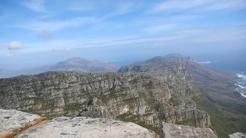 Table Mountain National Park View from top on Camps Bay Cape Town South Afric Video stock 114616291