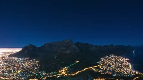 Table Mountain Night Time-lapse Stock Footage 274161921