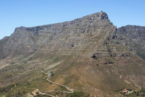 Table mountain on a sunny day Stock Photos