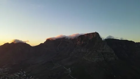 Table Mountain by Sunrise Stock Footage 276545414