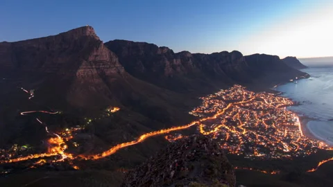 Table Mountain Sunset Time-lapse Stock Footage 274165855