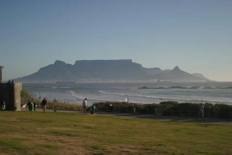 Table Mountain from Table View, Bloubergstrand, Cape Town Stock Photos