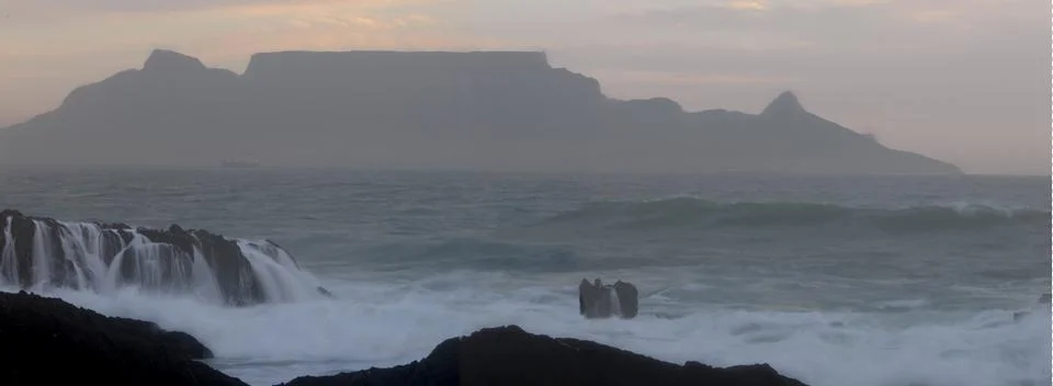 Table Mountain Time Lapse Stock Photos