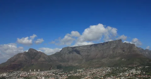Table Mountain Time-lapse with some clouds Stock Footage 62508217