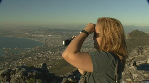 Table Mountain on top 04 Video stock 493531