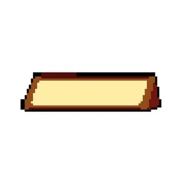 Table nameplate pixel art vector illustration Stock Illustration