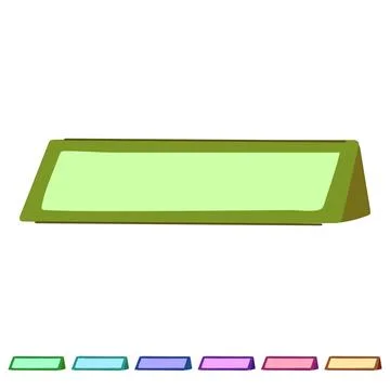 Table nameplate vector cartoon graphic Illustrazione stock