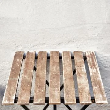 Table  near the wall Foto stock