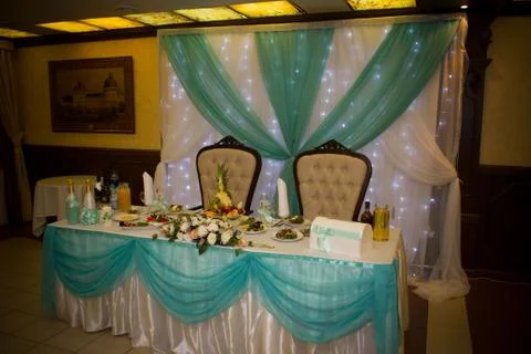 The table of the newlyweds Foto stock