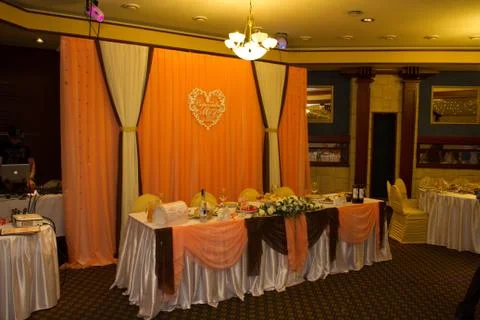 The table of the newlyweds Foto stock