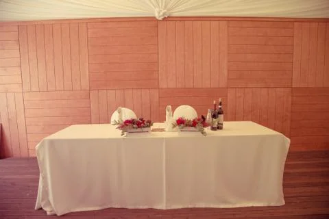 The table of the newlyweds Foto stock