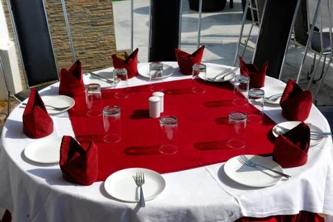 Table for nine Foto stock