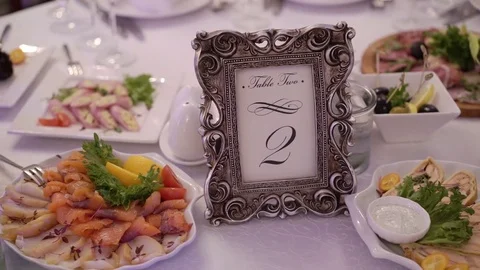 Table number two sign Stock Footage 72792443