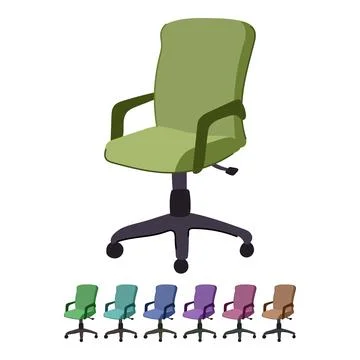 Table office chair vector cartoon graphic 库存插图