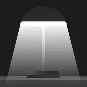 Table Office Lamp. Desktop Electric. Vector Illustration Flat Design. Silhoue Illustrazione stock