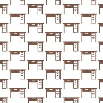 Table Office pattern background Stock Illustration
