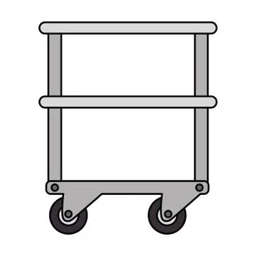 Table with operating room wheels Stock Illustration