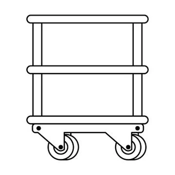 Table with operating room wheels Stock Illustration
