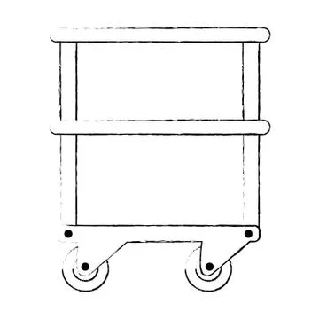 Table with operating room wheels Stock Illustration