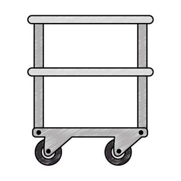 Table with operating room wheels Stock Illustration