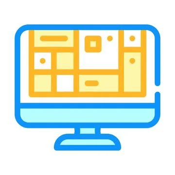Table of operating system color icon vector illustration Stock Illustration