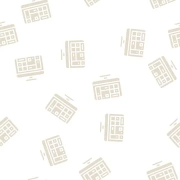 Table of operating system glyph vector seamless pattern Stock Illustration