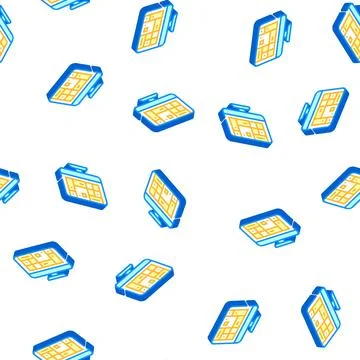 Table of operating system isometric icon seamless pattern イラスト素材