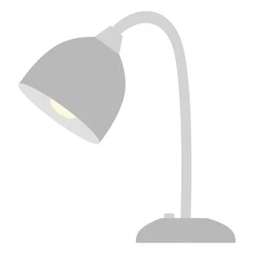Table or desk lamp, interior design element for living room or cabinet, flat Stock Illustration