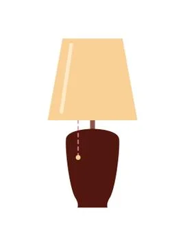 Table or Floor Lamp and Lighting Switch Vector Illustrazione stock