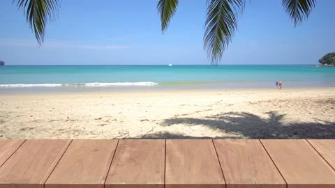 Table on outdoor beach backgrounds Stock Footage 149499653