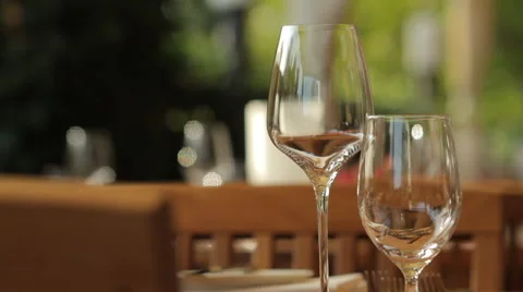 Table of an outside restaurant Stock Footage 59839656