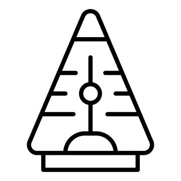 Table pendulum icon outline vector. Kinetic clock Illustrazione stock