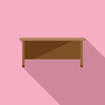 Table perspective icon flat vector. Kitchen wood Stock Illustration