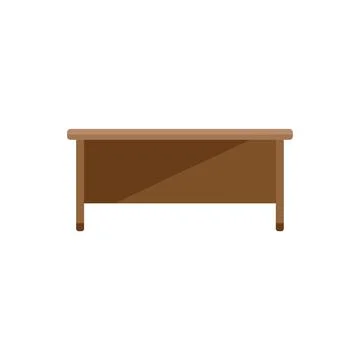 Table perspective icon flat vector. Kitchen wood Stock Illustration