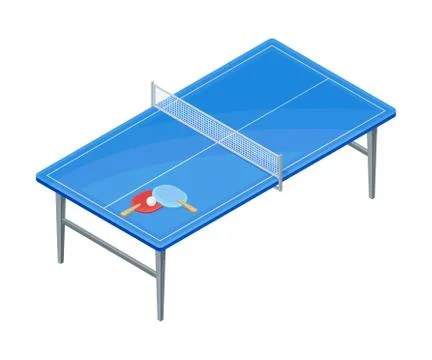 Table for Ping-Pong or Table Tennis as Tabletop Game Vector Illustration Stock Illustration