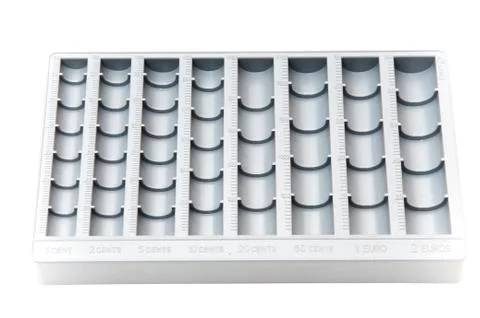 Table to place the coins Stock Photos