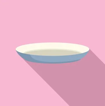 Table plate icon flat vector. Dish plate Stock Illustration