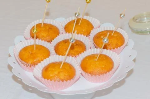 On the table in a plate muffins Фото