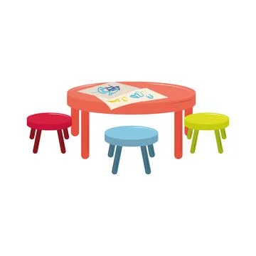 Table of playroom Stock Illustration