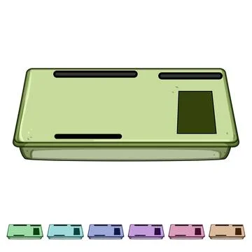 Table portable lap desk cartoon vector graphic Stock Illustration