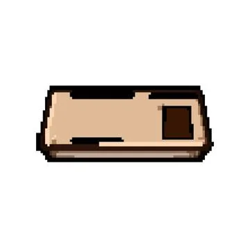 Table portable lap desk pixel art vector illustration Ilustração Stock