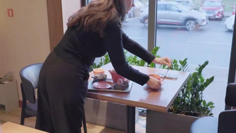 Table Preparation with Tea Set Concept of Service Routine Stock Footage 321892201