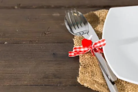 Table prepared Foto stock