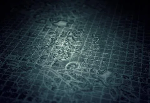 Table with rain drops Stock Photos