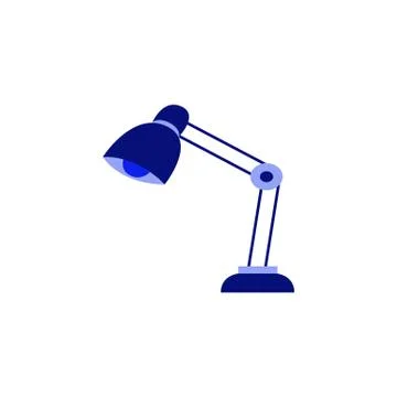 Table reading-lamp for education or work isolated on white background. 스톡 일러스트